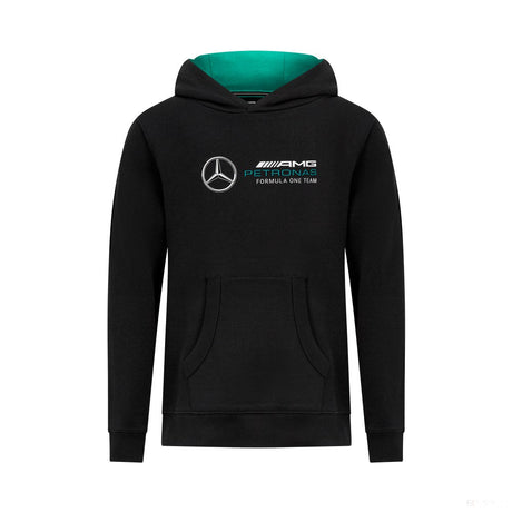 Mercedes kapucnis pulóver, AMG logó, gyerek, fekete - FansBRANDS®