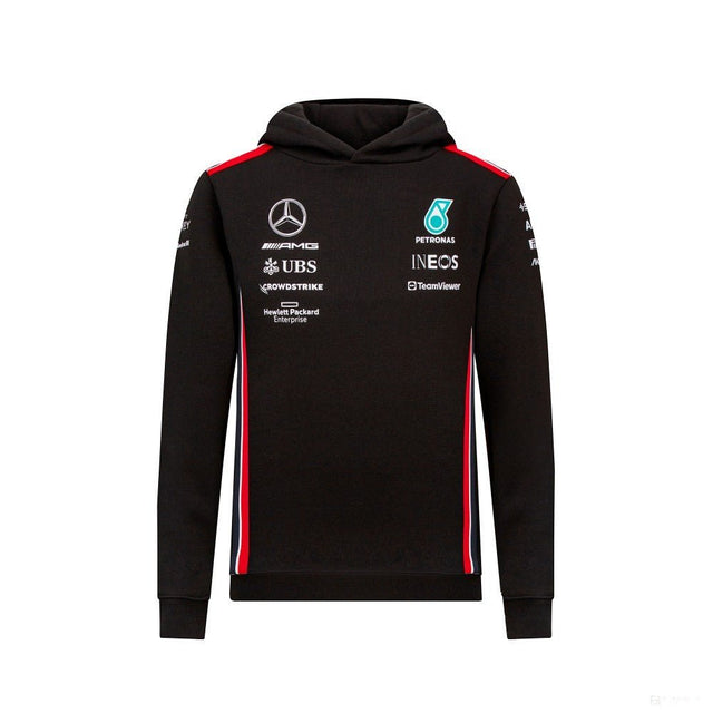 Mercedes kapucnis pulóver, csapat, gyerek, fekete, 2023 - FansBRANDS® - HU