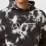 Mercedes kapucnis pulóver, tie dye, szürke - FansBRANDS®