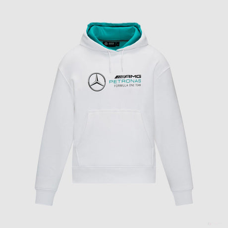 Mercedes kapucnis pulóver, túlméretes, női, fehér - FansBRANDS®