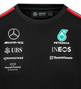 Mercedes környakú póló, csapat, női, fekete, 2023 - FansBRANDS® - HU