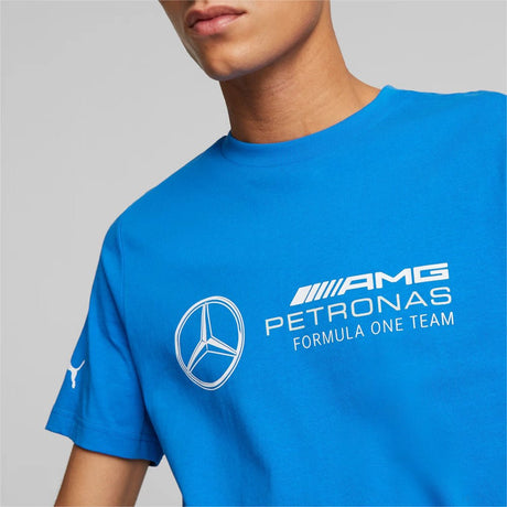 Mercedes környakú póló, logó, ESS, kék - FansBRANDS®
