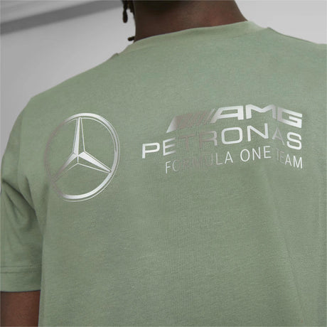 Mercedes környakú póló, logó, eucalyptus - FansBRANDS®
