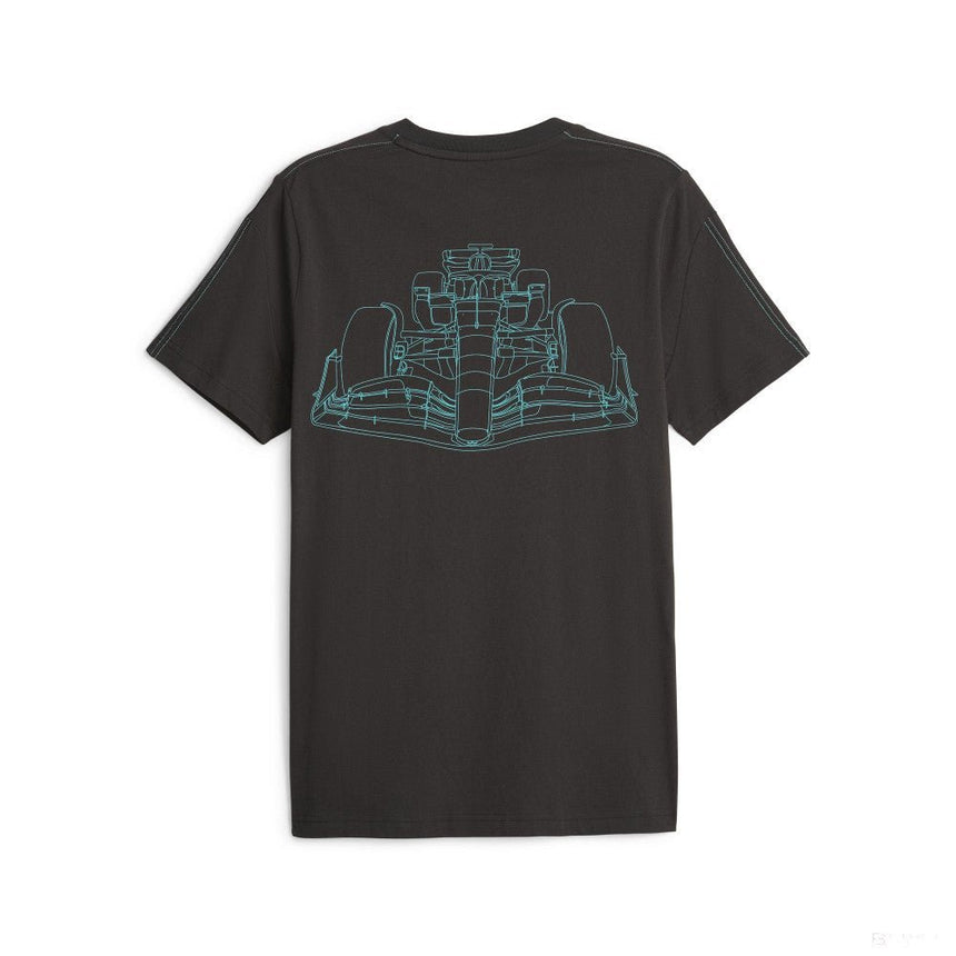 Mercedes környakú póló, Puma, MT7, fekete - FansBRANDS® - HU