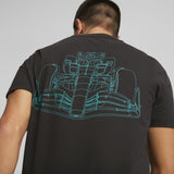 Mercedes környakú póló, Puma, MT7, fekete - FansBRANDS® - HU