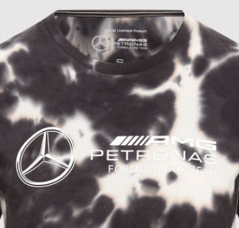 Mercedes környakú póló, tie dye, női, szürke - FansBRANDS® - HU