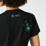 Mercedes Lewis Hamilton Női Póló, LEWIS #44, Fekete, 2022 - FansBRANDS®