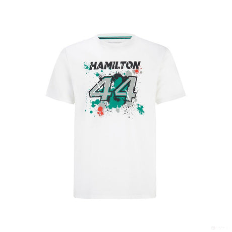 Mercedes Lewis Hamilton Póló, LEWIS #44, Fehér, 2022 - FansBRANDS®