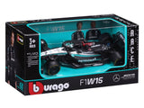 Mercedes modellautó, bburago, George Russell, 63, 1:43, F1W15 - FansBRANDS®