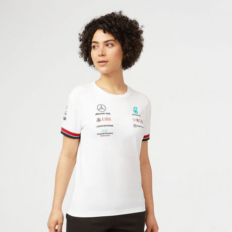 Mercedes Női Csapat Póló, Fehér, 2022 - FansBRANDS®