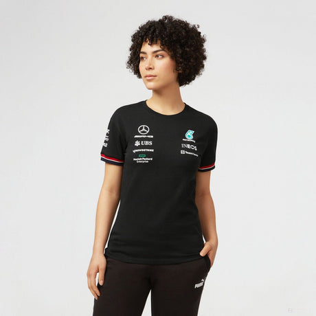 Mercedes Női Csapat Póló, Fekete, 2022 - FansBRANDS®