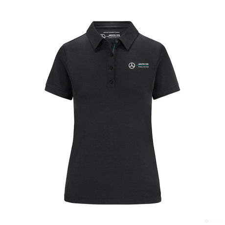Mercedes Női Galléros Póló, Classic, Fekete, 2022 - FansBRANDS®