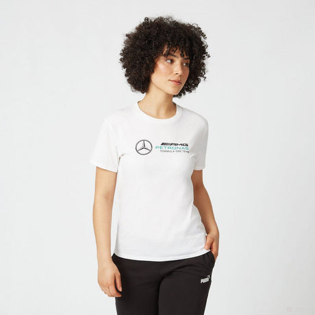 Mercedes Női Póló, Large Logo, Fehér, 2022 - FansBRANDS®
