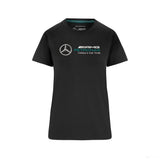 Mercedes Női Póló, Large Logo, Fekete, 2022 - FansBRANDS®