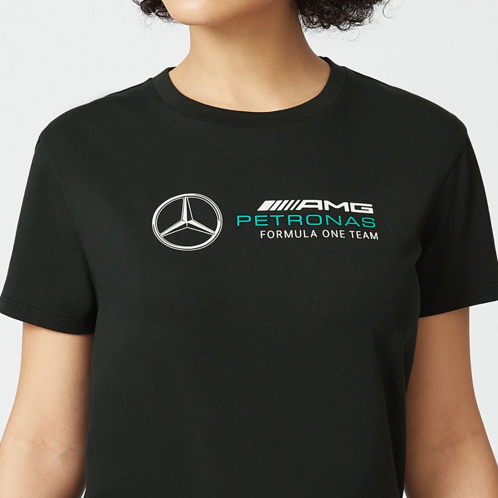 Mercedes Női Póló, Large Logo, Fekete, 2022 - FansBRANDS®