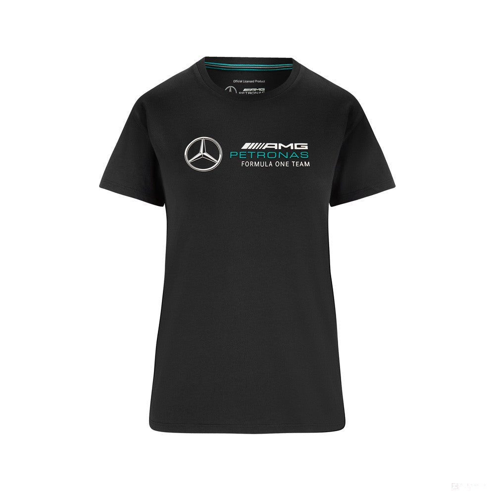 Mercedes Női Póló, Large Logo, Fekete, 2022 - FansBRANDS®