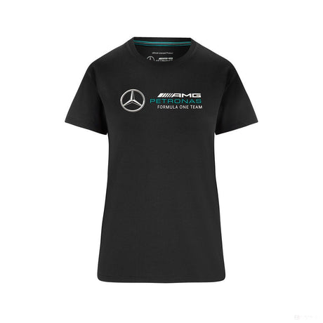 Mercedes Női Póló, Large Logo, Fekete, 2022 - FansBRANDS®