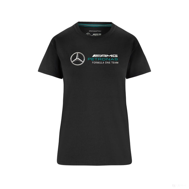 Mercedes Női Póló, Large Logo, Fekete, 2022 - FansBRANDS®