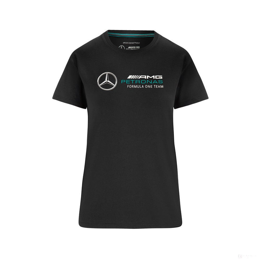 Mercedes Női Póló, Large Logo, Fekete, 2022 - FansBRANDS®