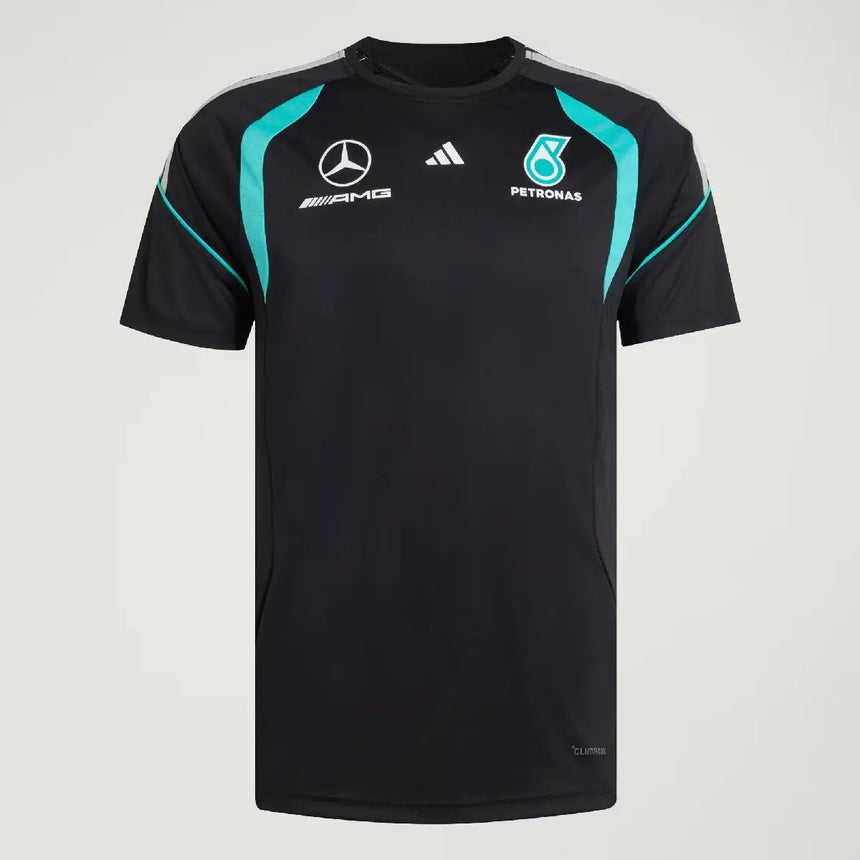Mercedes póló, csapat, szerelők, adidas, fekete, 2026