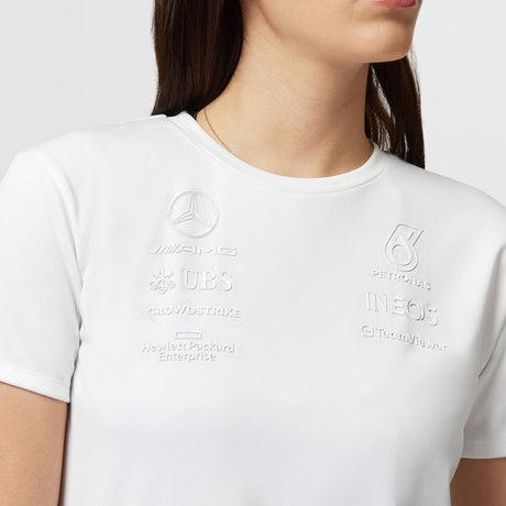 Mercedes póló, női, stealth, fehér - FansBRANDS®