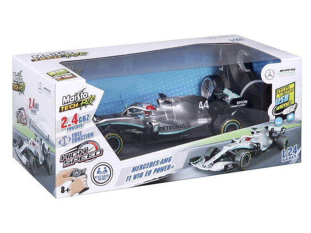 Mercedes RC autó, Maisto Tech RC, Lewis Hamilton, 1:24 - es méretarány, 44, W10 EQ Power + - FansBRANDS® - HU