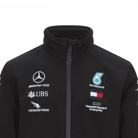 Mercedes Softshell kabát, Csapat, Fekete, 2020 - FansBRANDS® - HU