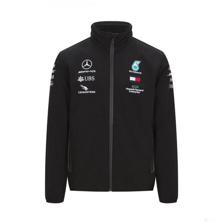 Mercedes Softshell kabát, Csapat, Fekete, 2020 - FansBRANDS® - HU