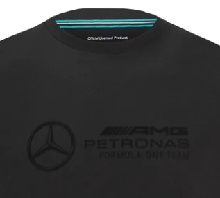 Mercedes T-Shirt, Stealth Large Logo, Black, 2022