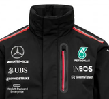 Mercedes esőkabát, csapat, fekete, 2023