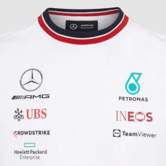 Mercedes Kinder Team T-Shirt, Weiß, 2022