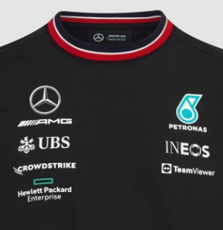 Mercedes Kinder Team T-Shirt, Schwarz, 2022