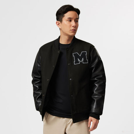 Mercedes varsity kabát, fekete - FansBRANDS®
