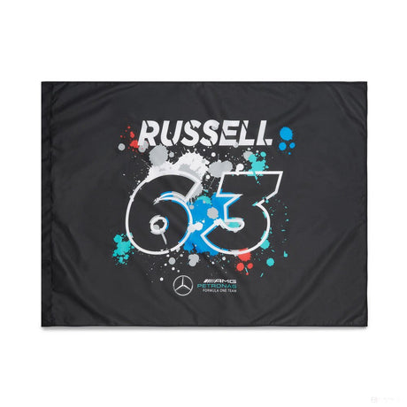 Mercedes Zászló, George Russell 120x90 cm, Többszínű, 2022 - FansBRANDS®