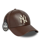 New York Yankees sapka, bőr, New Era, 9FORTY, egyszínű, barna - FansBRANDS® - HU