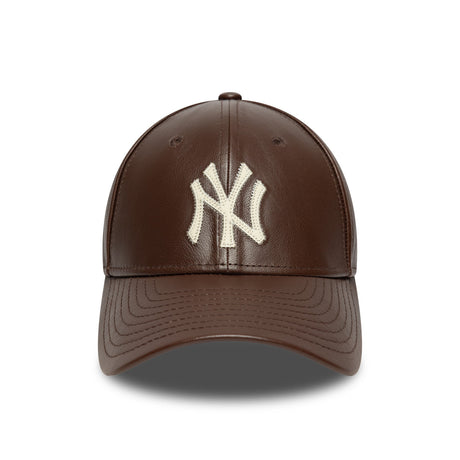 New York Yankees sapka, bőr, New Era, 9FORTY, egyszínű, barna - FansBRANDS® - HU