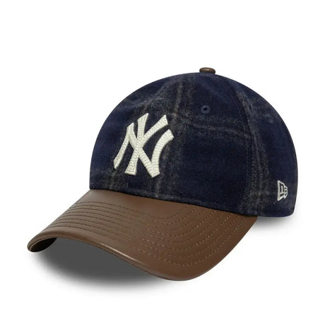 New York Yankees sapka, loden bőr, New Era, 9TWENTY, barna