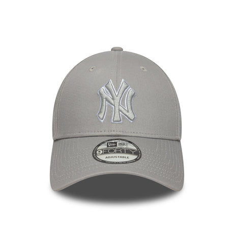 New York Yankees sapka, New Era, 9FORTY, feltűnő kontúr, szürke - FansBRANDS® - HU