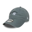 New York Yankees sapka, washed mini logóval, New Era, 9TWENTY, szürke - FansBRANDS® - HU