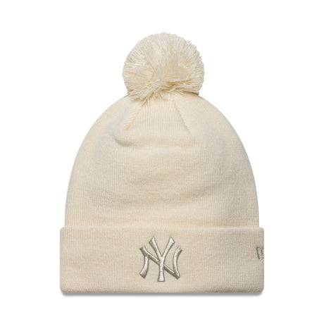 New York Yankees téli sapka, fémes pompon, női, New Era, bézs - FansBRANDS® - HU