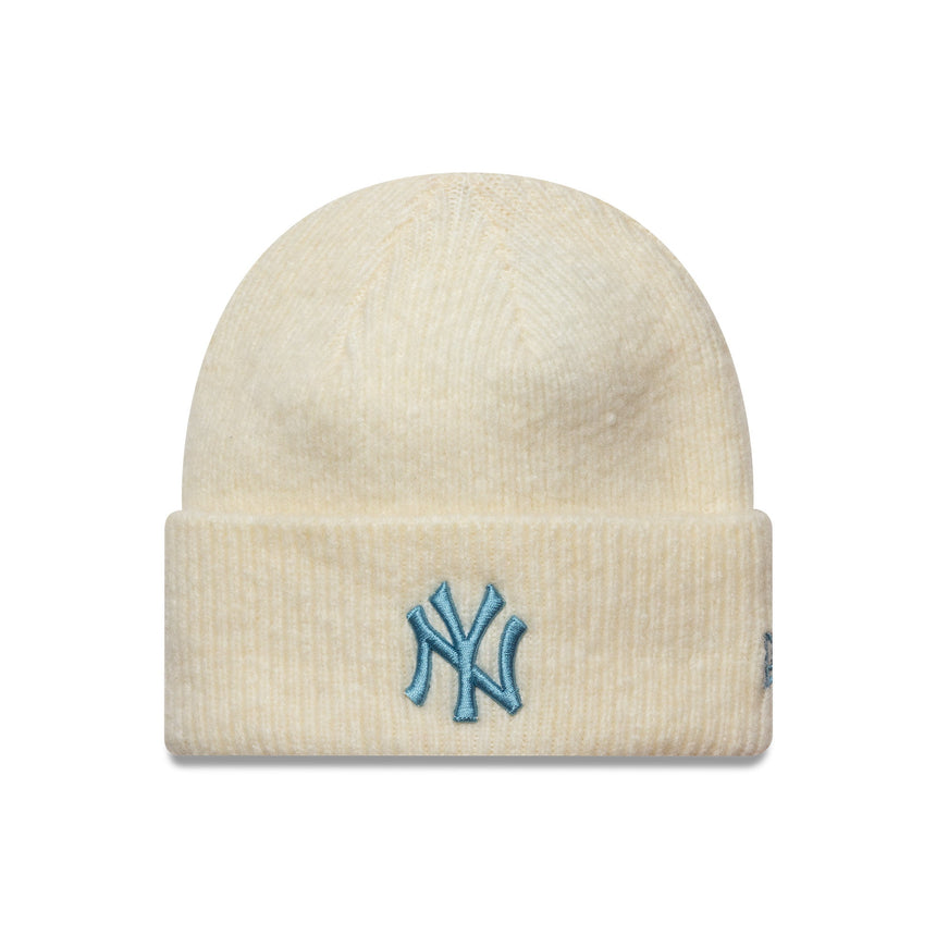 New York Yankees téli sapka, női széles szegélyű, New Era, bézs - FansBRANDS® - HU