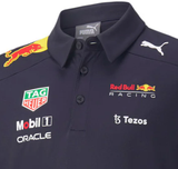 Puma Red Bull Team Collared Kinder T-Shirt, Blau, 2022