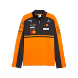McLaren pulóver, csapat, fél zipzárral, papaya