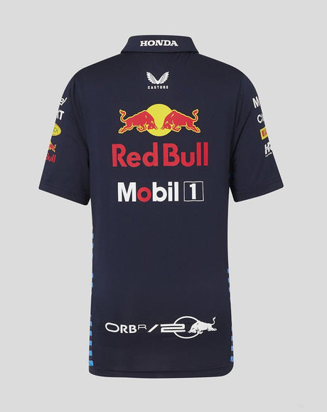 Red Bull galléros póló, Castore, csapat, gyerek, kék, 2024 - FansBRANDS®