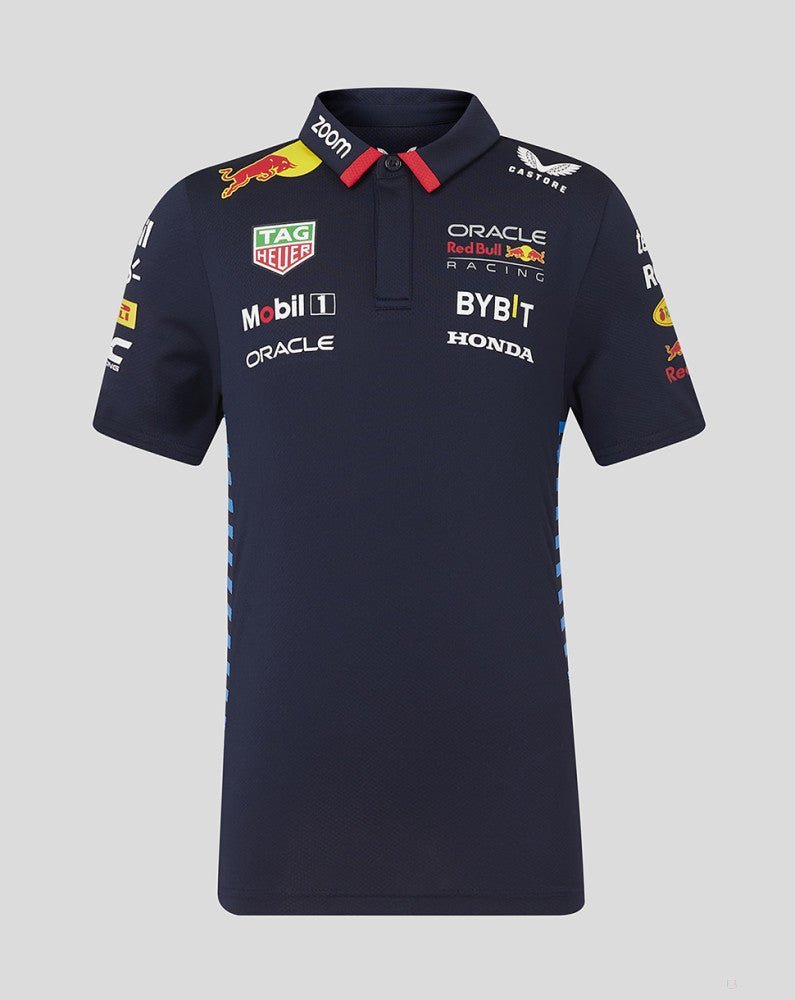 Red Bull galléros póló, Castore, csapat, gyerek, kék, 2024 - FansBRANDS® - HU