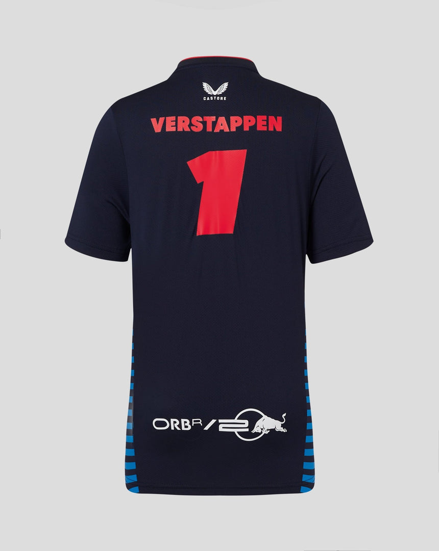 Red Bull környakú póló, Castore, Max Verstappen, gyerek, kék, 2024 - FansBRANDS® - HU