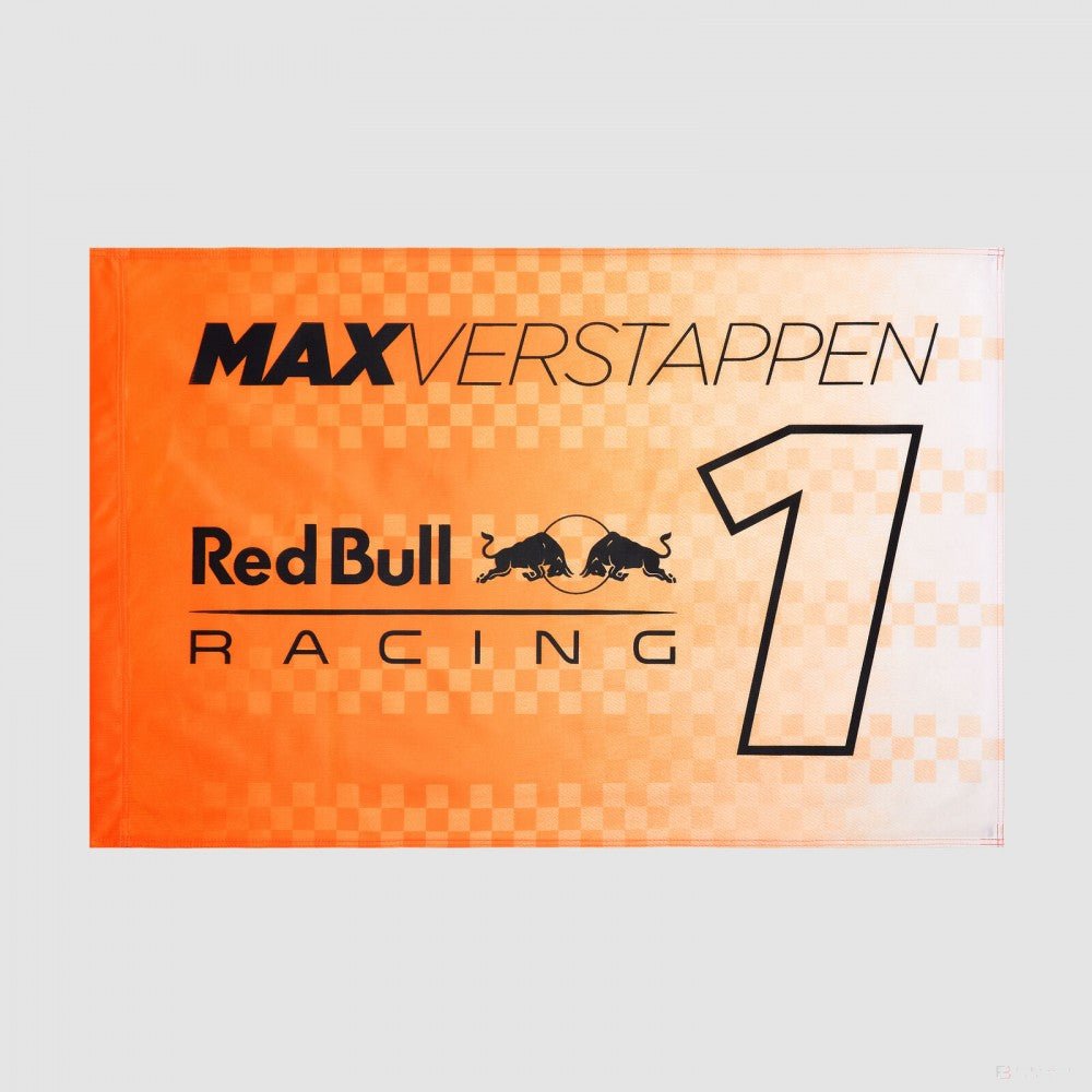 Red Bull Max Verstappen No.1 Flag, 90x60 cm, Orange, 2022 - FansBRANDS®