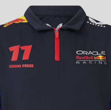 Red Bull Racing galléros póló, Sergio Pérez, gyerek, kék, 2023 - FansBRANDS® - HU
