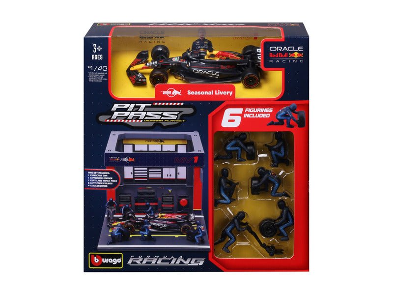 Red Bull Racing modellkészlet, pit passz, BBurago, 1:43, Max Verstappen, 1, RB19 - FansBRANDS® - HU