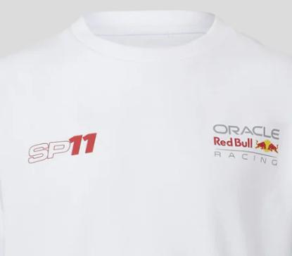 Red Bull Racing Rundhals-T-Shirt, Sergio Pérez, OP4, Kinder, weiß